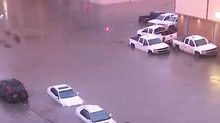Footage from downtown Fort McMurray shows how high flood waters rose