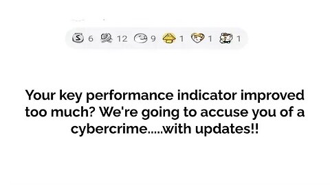 Your Key Performance Indicator (KPI) improved too much, we're accusing you of cybercrime.. updates!!