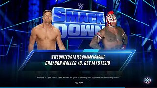 Smackdown Rey Mysterio vs Grayson Waller for the WWE United States Championship