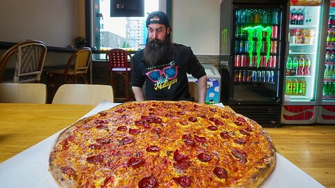 NORWAY'S BIGGEST PIZZA CHALLENGE HAS NEVER BEEN BEATEN! | BeardMeatsFood