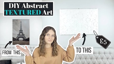 DIY Textured Abstract Canvas Art | Minimalistic Home Decor Plaster Canvas Art for Only £5