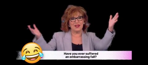 Joy Behar laugh after falling accidentally during the live opening credits of the live show