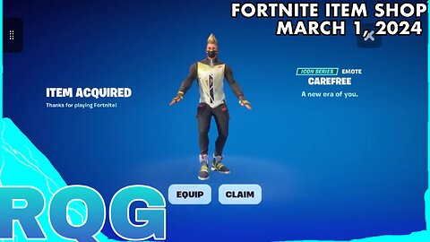 “NEW” CAREFREE ICON EMOTE IS HERE+WITCHER STUFF! FORTNITE ITEM SHOP (March 1, 2024)