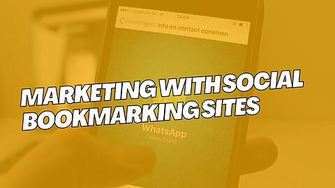 Marketing With Social Bookmarking Sites #Web2.0