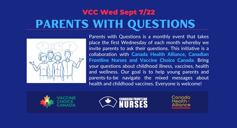 Parents With Questions - Health Professionals Provide Answers Sept 7/22