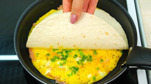 Pour eggs onto the tortilla and you will be amazed at the result! Simple and delicious