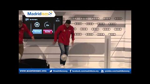 ristiano Ronaldo Juggling the Ball on his Foot at the Audi Energy Competition