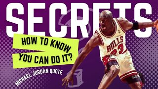 Michael Jordan Motivational Quote│How To Know You Can Do It?🔥│Success Video│#quotes #successquotes