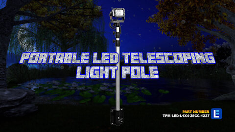 Portable LED Telescoping Light Pole - 12 Watt Extends 3.5' to 8' - 120-277VAC or 9-42VDC