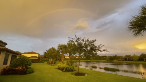 Sunset Rainbow In Paradise (UltraWide .5 Version) #4K