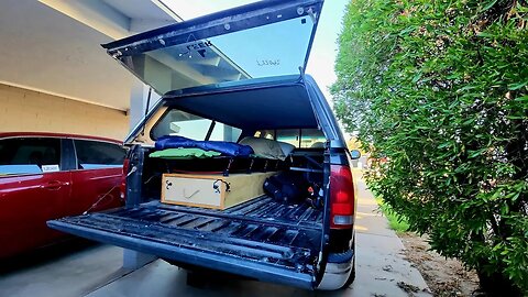 My New Truck Camper Sleeping Platform/Kitchen + Fixing My Tailgate Latch! (How To)