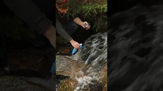 Drinking Water Using The Sawyer Water Filter System #shorts