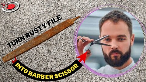 Watch🔴 - How I Turn Rusty File Into a Barber Scissor in Just 9 Minutes!