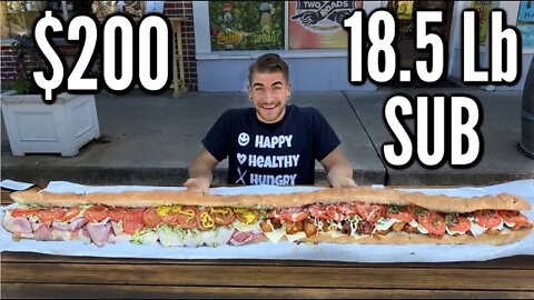 UNBEATEN 18LB SANDWICH CHALLENGE (6 Feet Long) | World's Biggest Sub Sandwich | Man Vs Food
