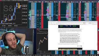 Yields Continue Trend Despite Difficult Action. Live Day Trading Futures Order Flow 18 May 2023