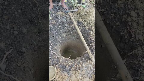 we found water , digging a well in Philippines
