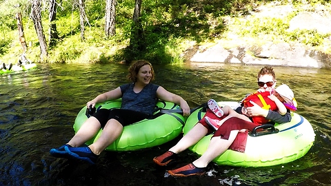 Wilderness river tubing ride is like stepping back in time!