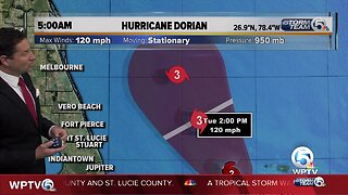 5 a.m. update on Hurricane Dorian (9-3-19)