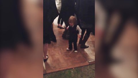 "Adorable Boy Dances At A Wedding"