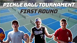 PICKLE BALL TOURNAMENT with Jared, James, and Ethan | Part 1 1st Round