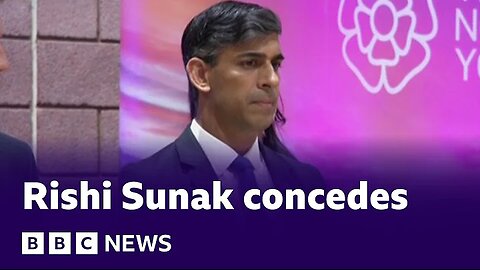 UK general election: Prime Minister Rishi Sunak concedes defeat and says Labour has won / BBC News