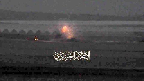 Al-Qassam Brigades target an Israeli army convoy with a ´Kornet´ ATGM missile