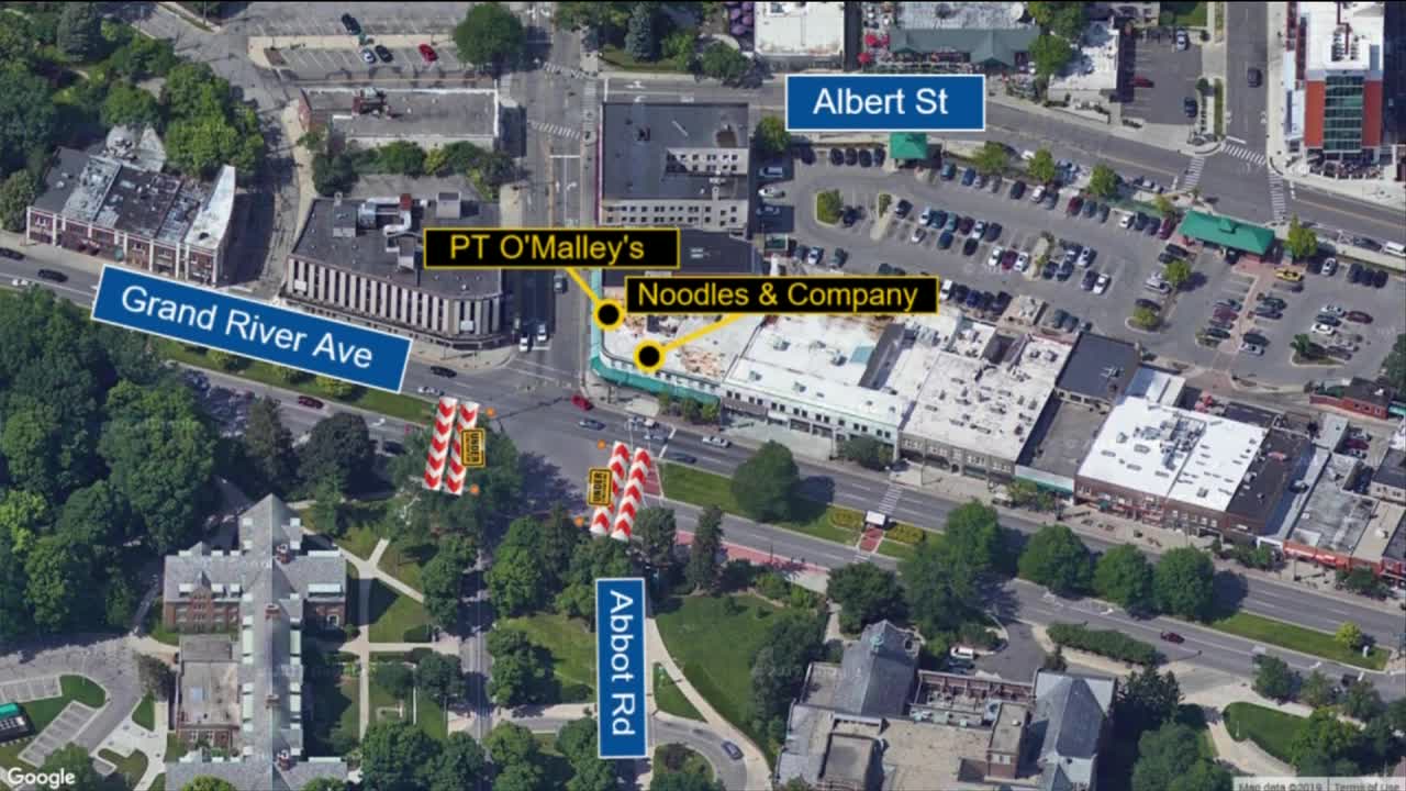 Road closure in East Lansing