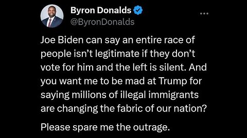 Byron Donalds COUNTER-ATTACK vs VICIOUS lying satanic Democrat cult fake news SMEAR That He's RACIST