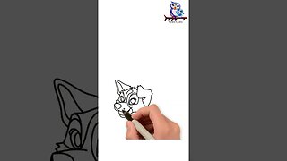 Draw a Cartoon Dog Border Collie #drawing #drawingtutorial #easydraw #cartoondog