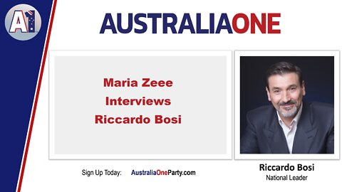 AustraliaOne Party - Maria Zeee Interviews Riccardo Bosi