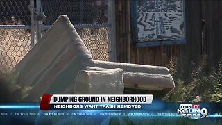 Empty lot in neighborhood becomes a dumping ground