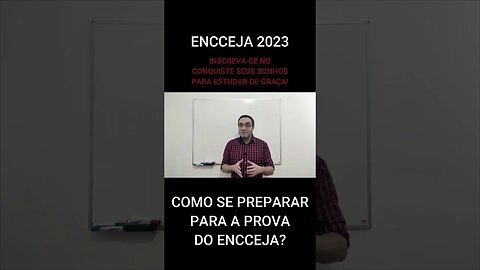 VEJA COMO SE PREPARAR PARA A PROVA DO ENCCEJA! - #shorts