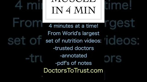 MUSCLE IN 4 MIN .. 4 minutes at a time: from world's largest set of nutrition videos. #shorts