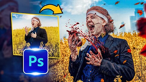 SELF DESTRUCTION Photoshop speed art. #mrhires #photoshop #1000subscriber #bennyproduction