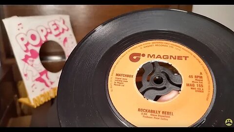 Rockabilly Rebel ~ Matchbox ~ 1979 Magnet 45rpm Vinyl Single Record ~ Dual 1215 Turntable
