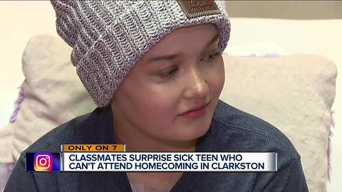 Classmates surprise sick teen who can't attend homecoming in Clarkston