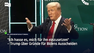 "Ich hasse es, mich für ihn einzusetzen" – Trump über Gründe für Bidens Ausscheiden