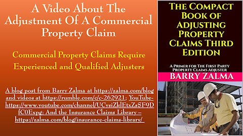 Adjustment of a Commercial Property Claim