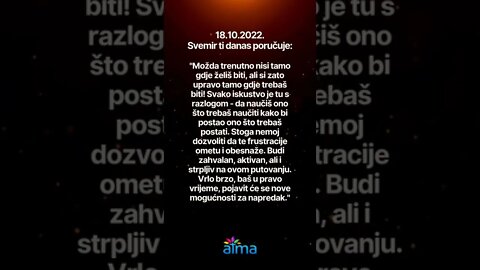 Poruka Svemira 18.10.2022. 💙 ATMA