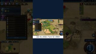 #oneturnadaychallenge #civ6 – Turn 12 - MAP CONTROL PLAN- #shorts