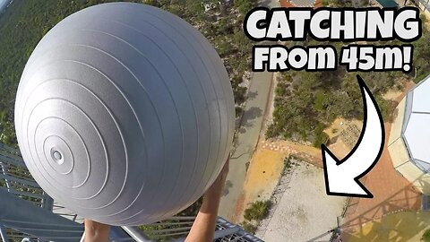 CATCHING EXERCISE BALLS from 45m!