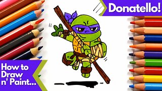 How to draw and paint Donatello Teenage Mutant Ninja Turtles