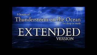 EXTENDED Thunderstorm on the Ocean | Sound of Nature | Sound for Sleep or Study