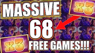 68 FREE GAMES Playing MAX BET BUFFALO DELUXE = MEGA JACKPOT!