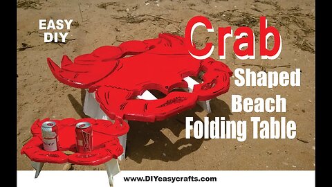 How to make a Crab Shaped Beach Folding Table Easy DIY woodworking project
