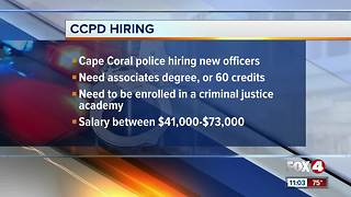 Cape Coral Police Department are hiring until August