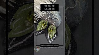 BATTLE SHIELD, 2 inch, leather feather earrings pair