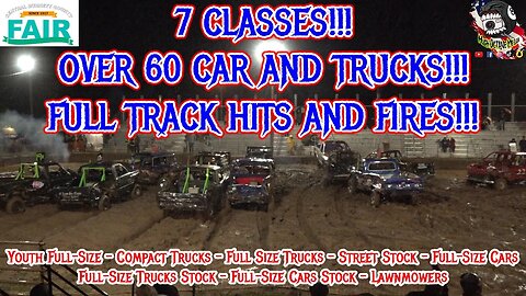 Demolition Derby - 7 Classes - Over 60 Cars and Trucks - Webster, WI 08-23-23