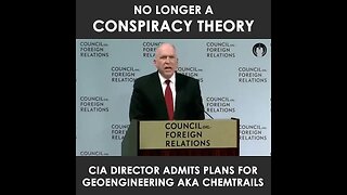 CIA director admits plans for geoengineering weather modification.