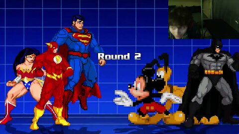 Justice League Members (Batman, Superman, Flash, And Wonder Woman) VS Mickey Mouse In An Epic Battle